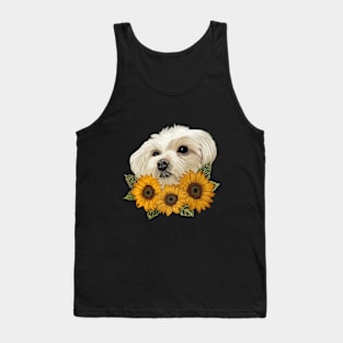 Canine sunflowers Beautifuline Tank Top